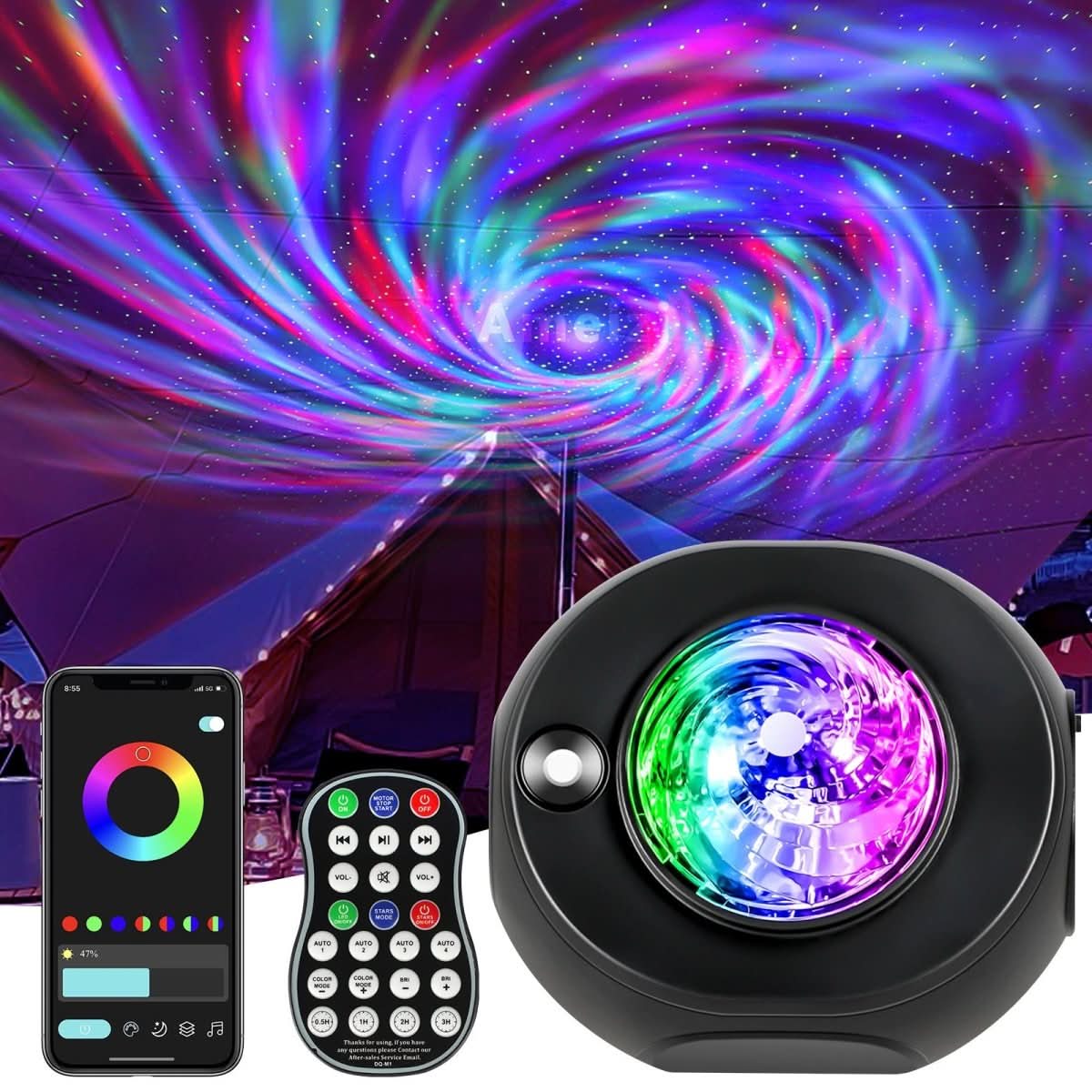 APP Starry Sky Projector Music Small Night Lamp - Eshtree