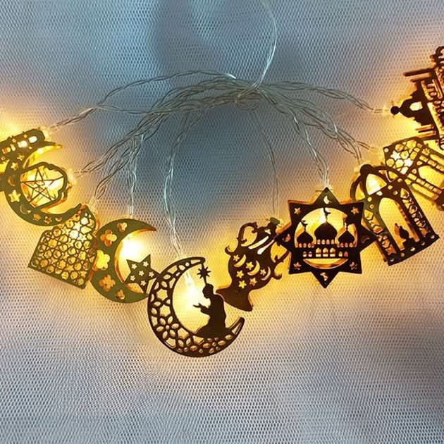 Arab Ramadan Decorated Strings Of Lights For The Middle East Eid Festival - Eshtree