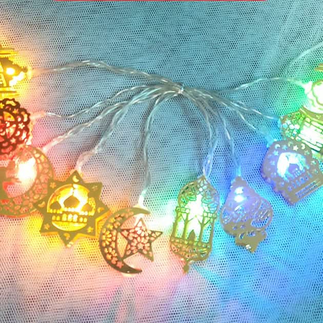 Arab Ramadan Decorated Strings Of Lights For The Middle East Eid Festival - Eshtree