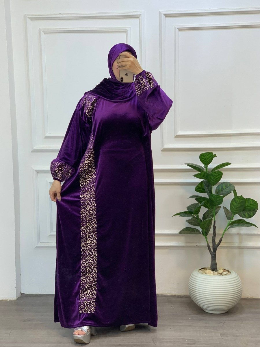 إسدال صلاة بخامة قطيفة فرنساوي – ناعم وفاخر - Eshtree