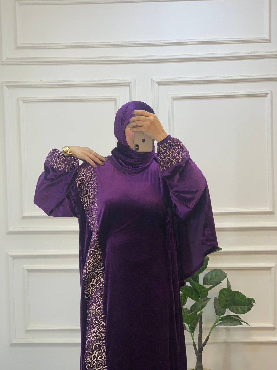 إسدال صلاة بخامة قطيفة فرنساوي – ناعم وفاخر - Eshtree