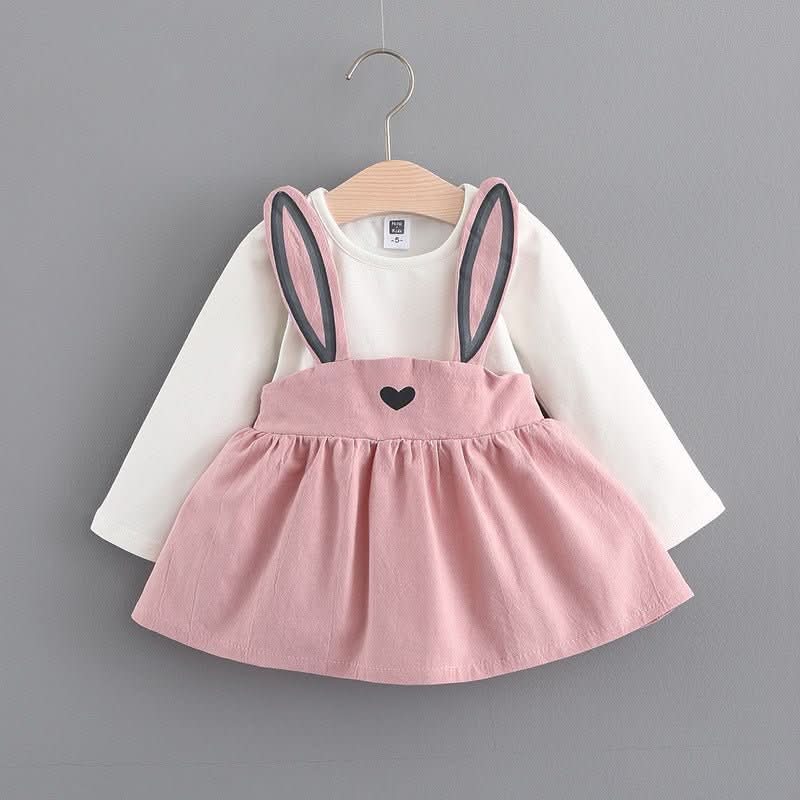 Autumn new Korean children's clothing, girls cute rabbit dress, baby baby princess dress 916 - Eshtree