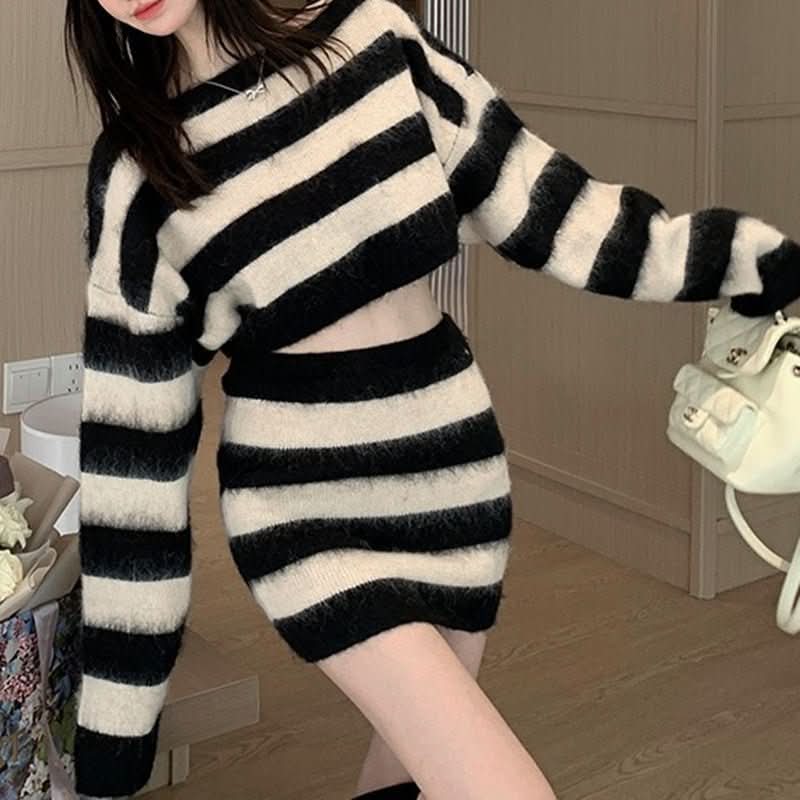 Autumn Winter Design Wool Color - Block Striped Suit - Eshtree