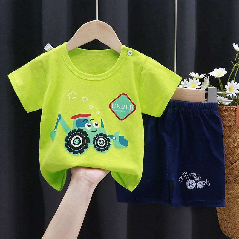 Children's Short-sleeved Suit Boys' Cotton T-shirt