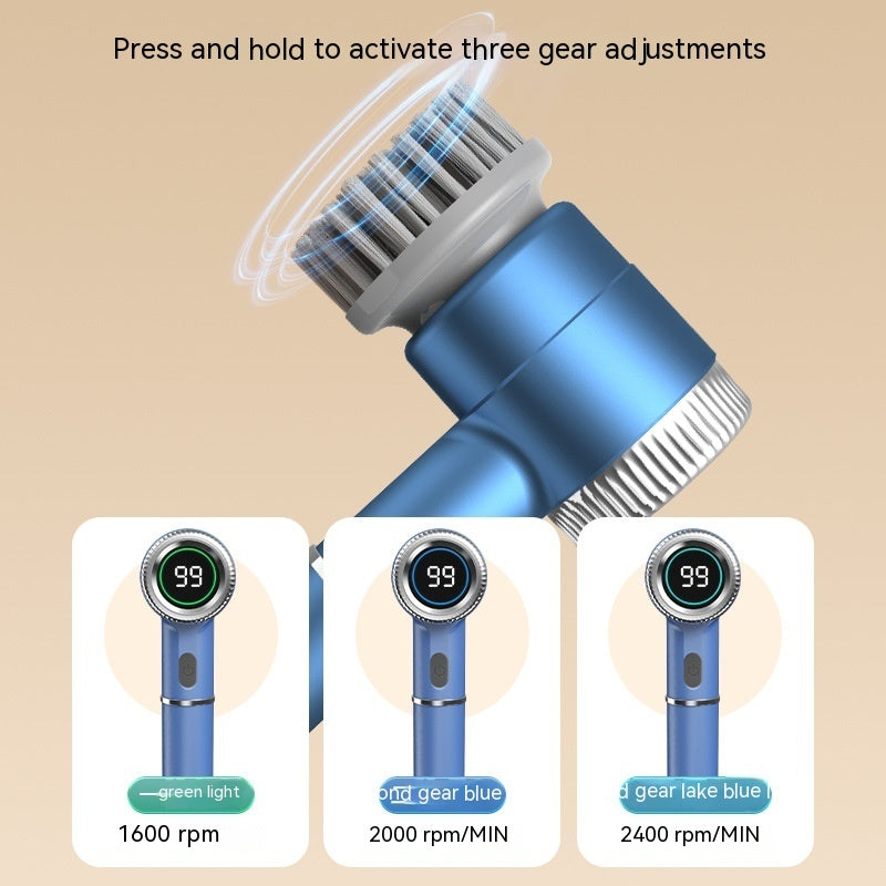 فرشاة أطباق كهربائية متعددة الوظائف محمولة مع شحن لاسلكي
