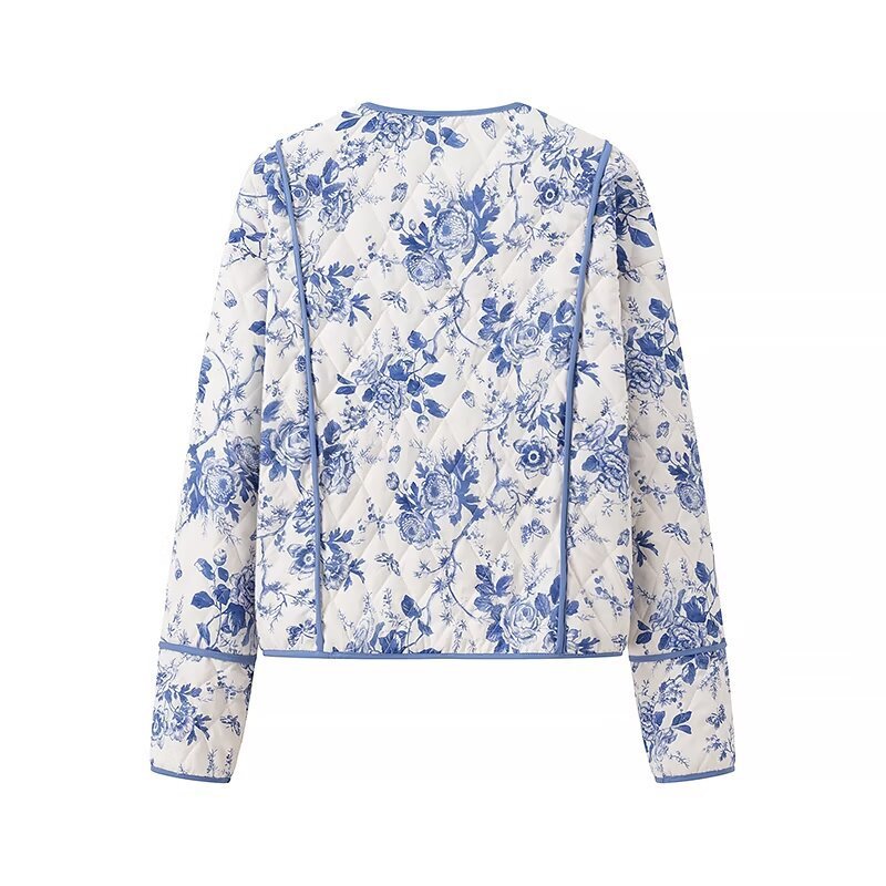 Loose Printed Thin Cotton Coat Jacket