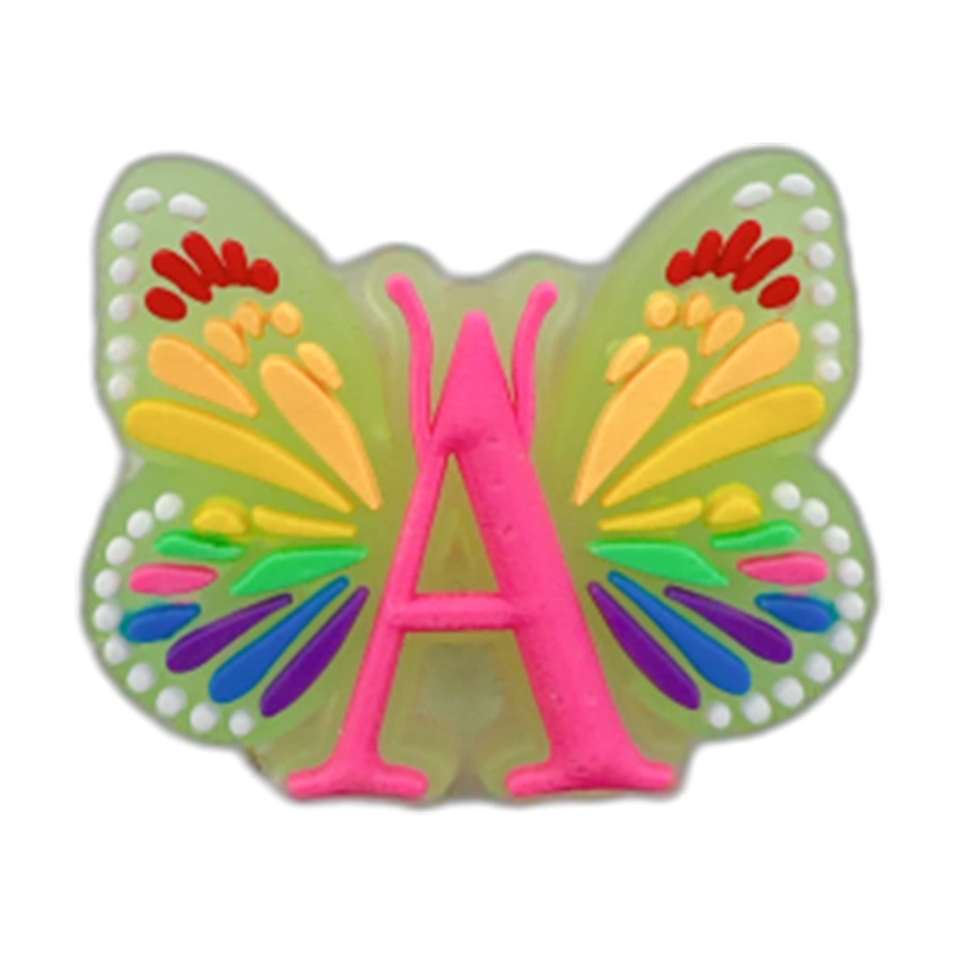 Letter Luminous Butterfly Shoe Ornament Shoe Buckle