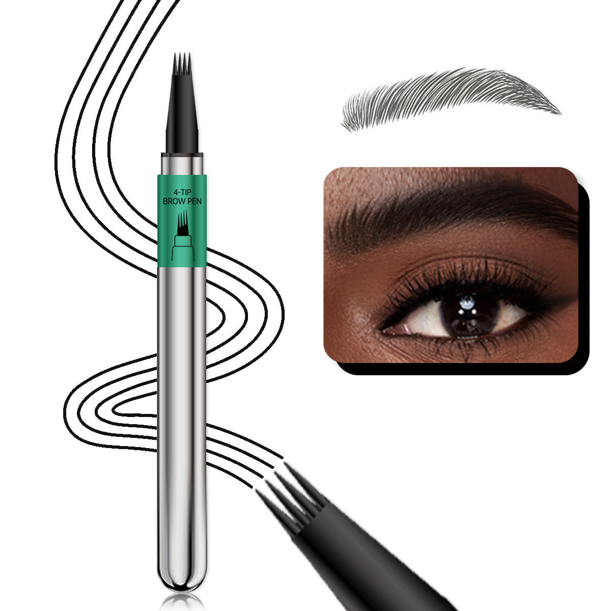 Four-claw Smudge-proof Wild Eyebrow Pencil
