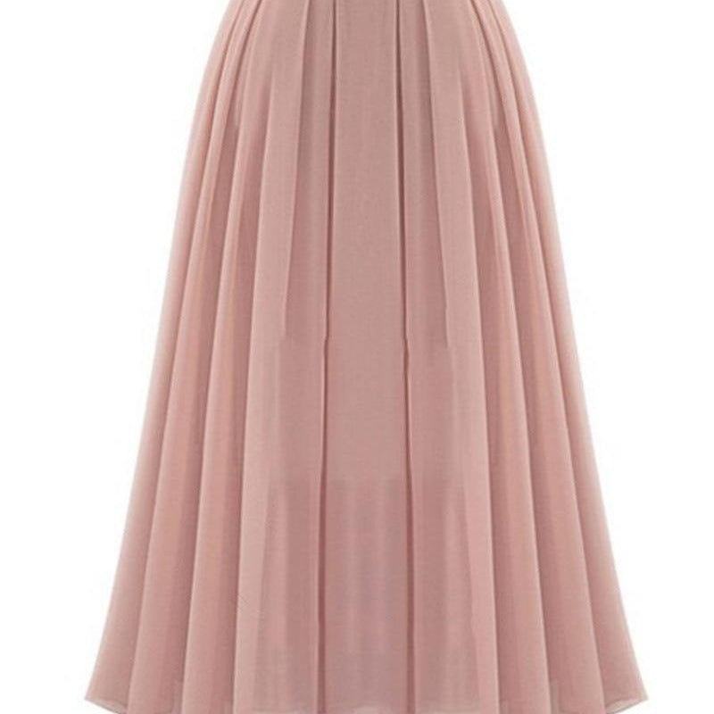 Solid Color High Waist Skirt For Women