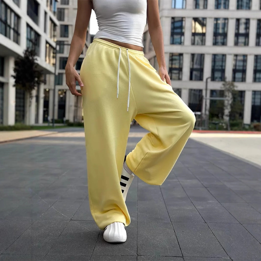 Y2g Loose Fashion Waist-controlled Wide-leg Pants For Women