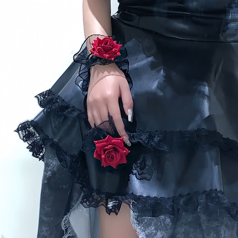 Women's Fashion Lace Rose Wrist Oversleeve