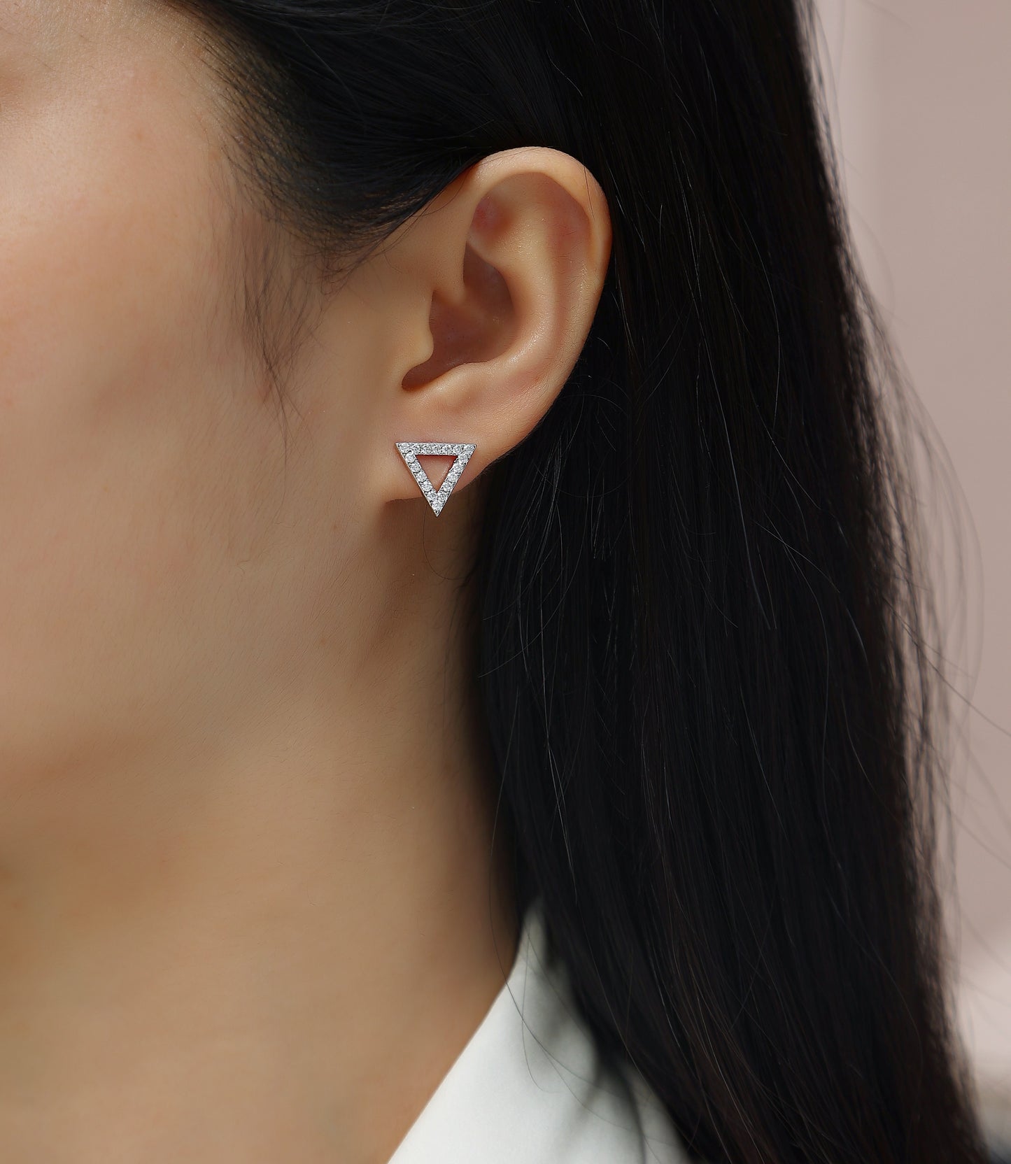 One-of-a-kind - Set With Top-quality Moissanite Luxury And Fashionable Light Luxury Jewelry, Silver Stud Earrings S925, Silver-plated Platinum