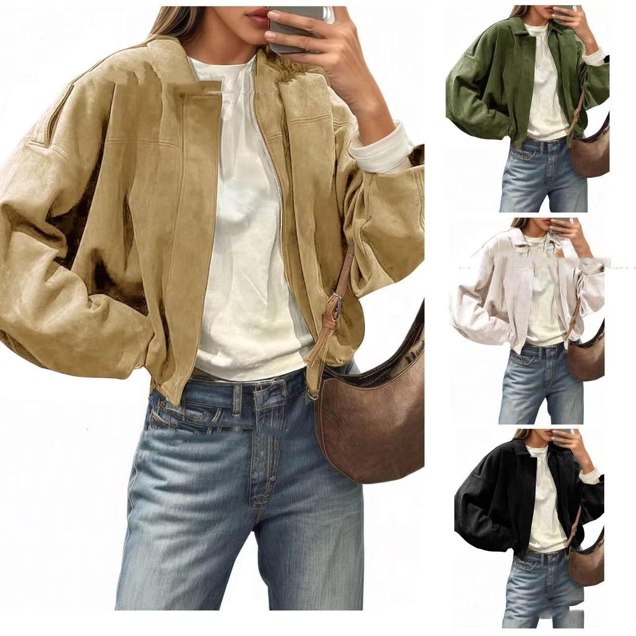 Fashion Pilot Zip-up Jacket Top