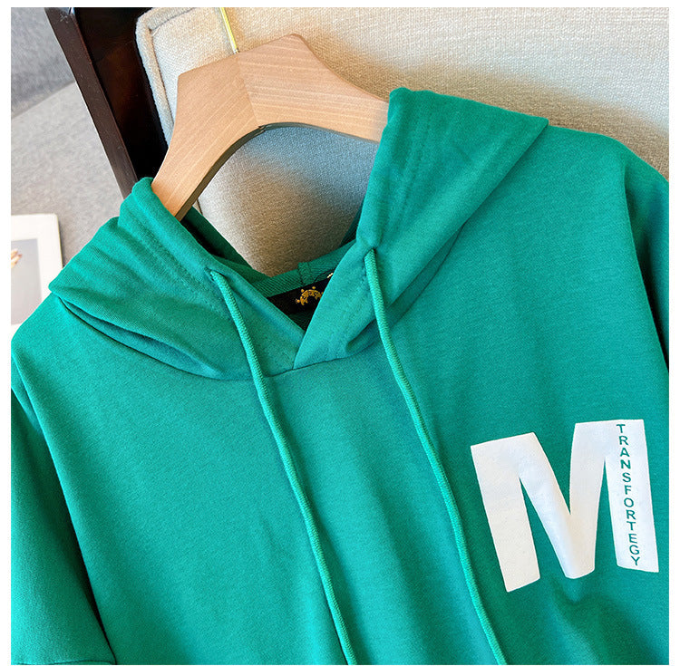 Loose And Slim Pullover Hooded Sweater For Women