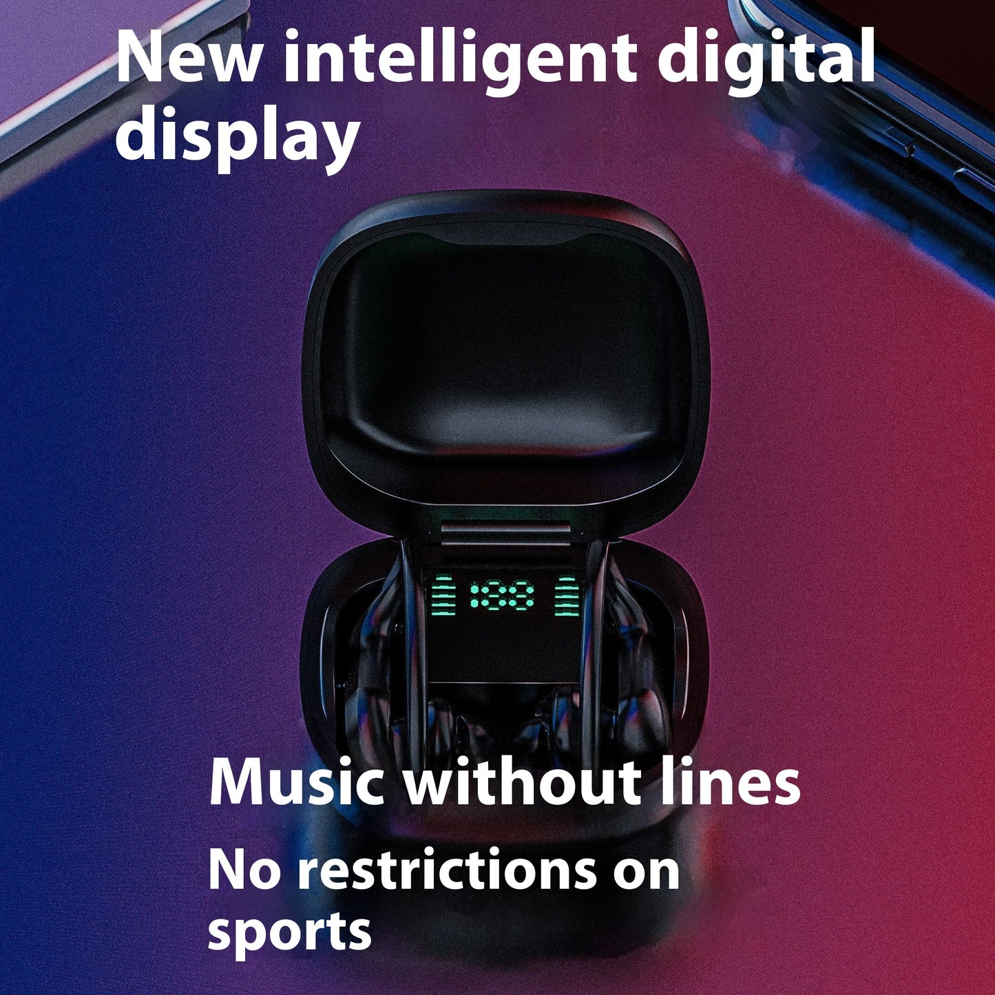 Digital Display Sports Running Wireless TWS Business Bluetooth Headset