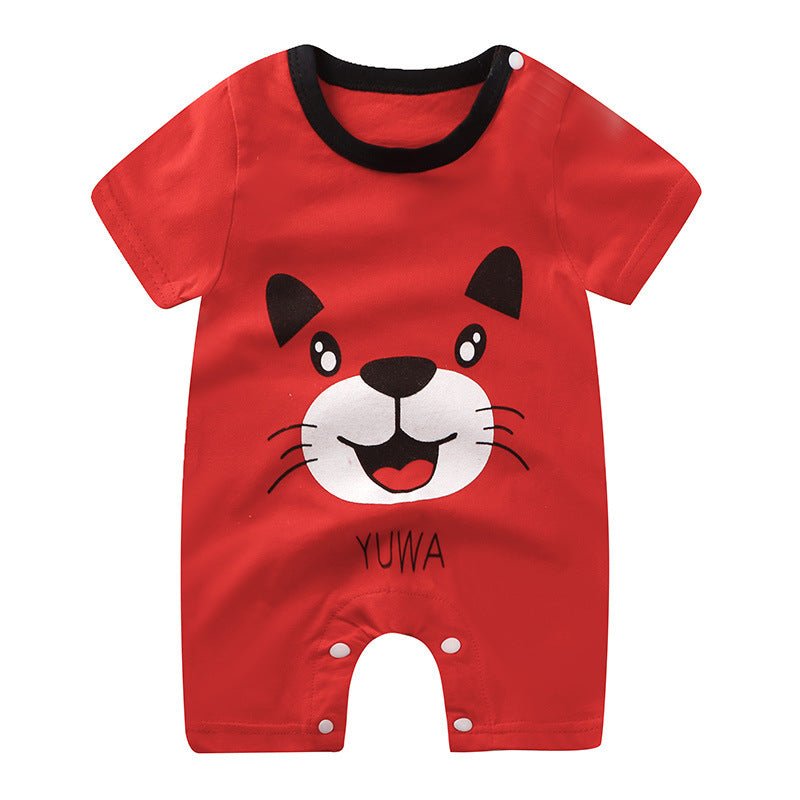 Baby Jumpsuit Purified Cotton Thin Short Sleeve Newborn Rompers - Eshtree