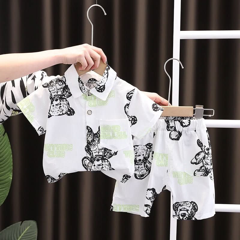 Baby Lapel Short Sleeve Shirt Suit Kids Lightweight Children's Clothing - Eshtree