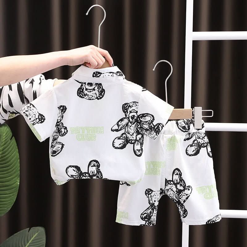 Baby Lapel Short Sleeve Shirt Suit Kids Lightweight Children's Clothing - Eshtree