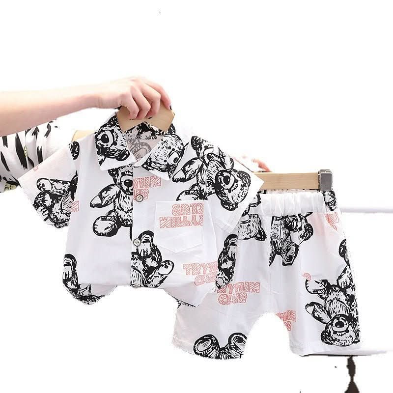 Baby Lapel Short Sleeve Shirt Suit Kids Lightweight Children's Clothing - Eshtree