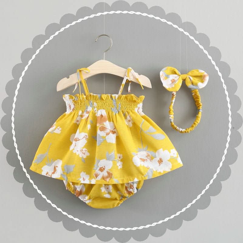 Baby New Summer Korean Princess Dress Baby Skirt Girl Dress Suit - Eshtree