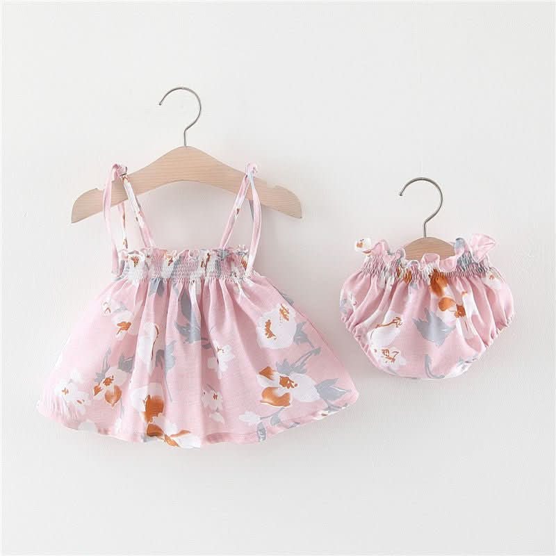 Baby New Summer Korean Princess Dress Baby Skirt Girl Dress Suit - Eshtree