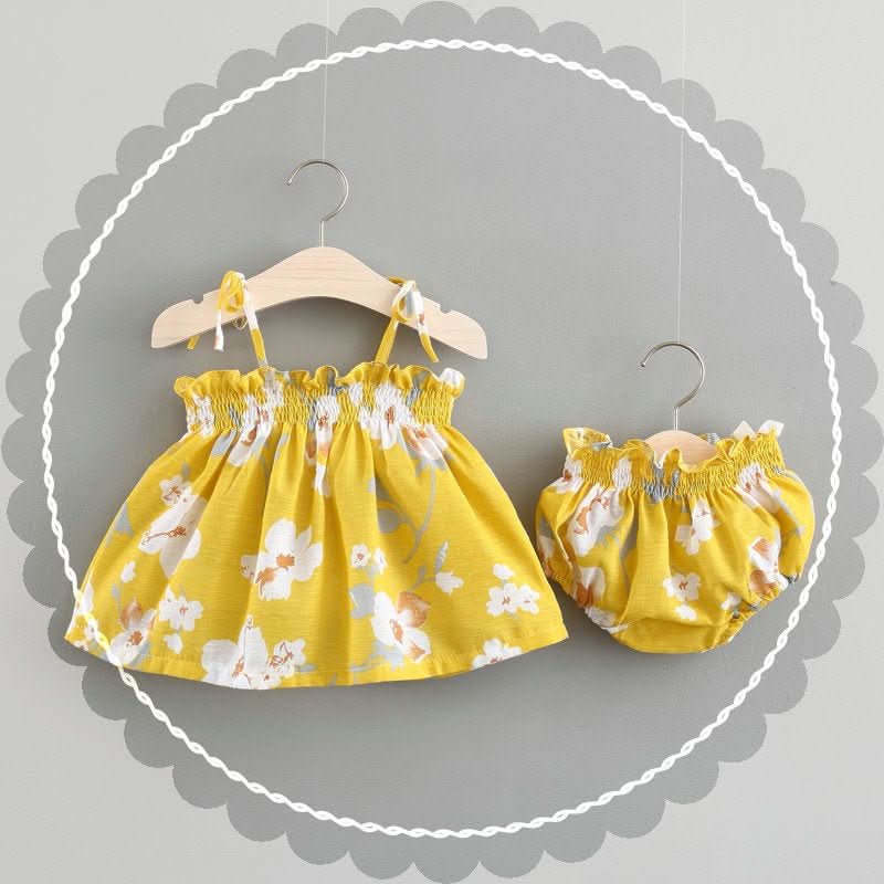 Baby New Summer Korean Princess Dress Baby Skirt Girl Dress Suit - Eshtree