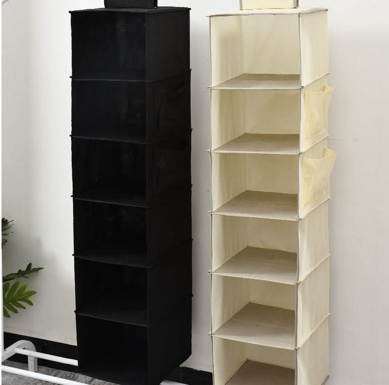 Bamboo Multi Layer Wardrobe Storage Hanging Bag - Eshtree