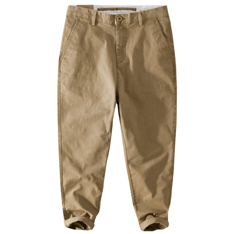 Versatile And Comfortable Cotton Business-casual Pants For Young Men