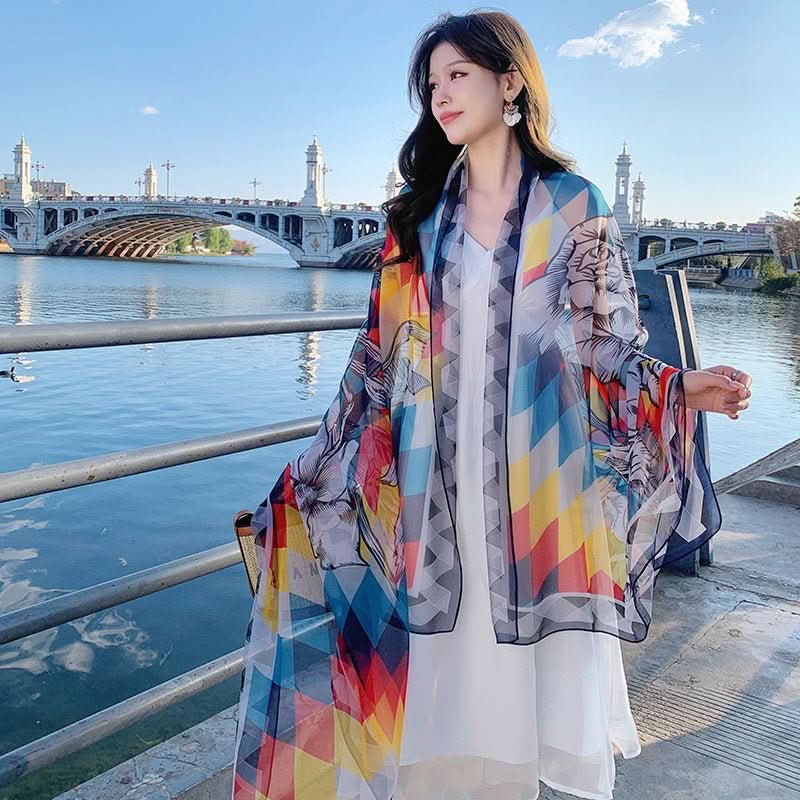 Beach Travel Long Outer Match Shawl - Eshtree