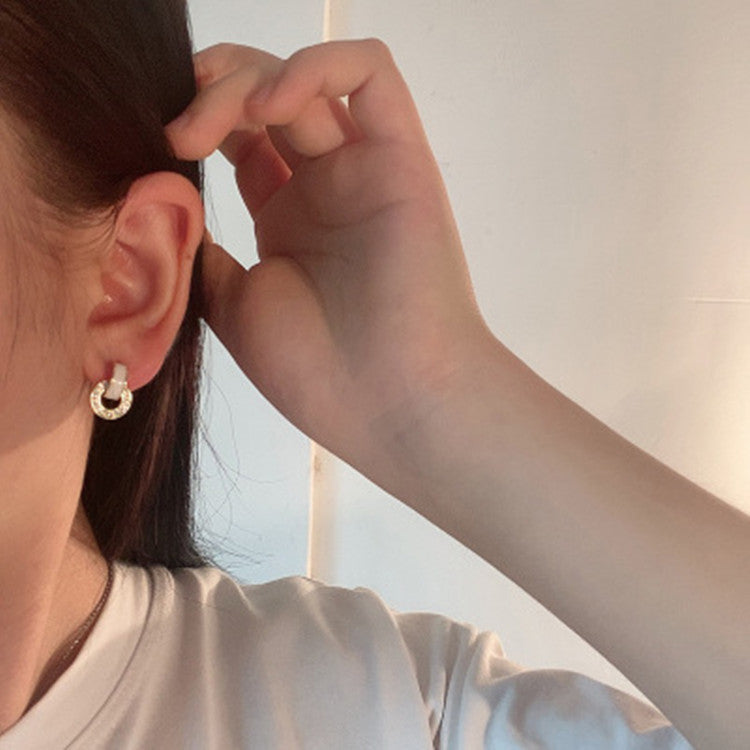 Copper-plated Real Gold Hoop Earrings With A Cool, Minimalist Vibe S925 Silver Needle Drop Earrings