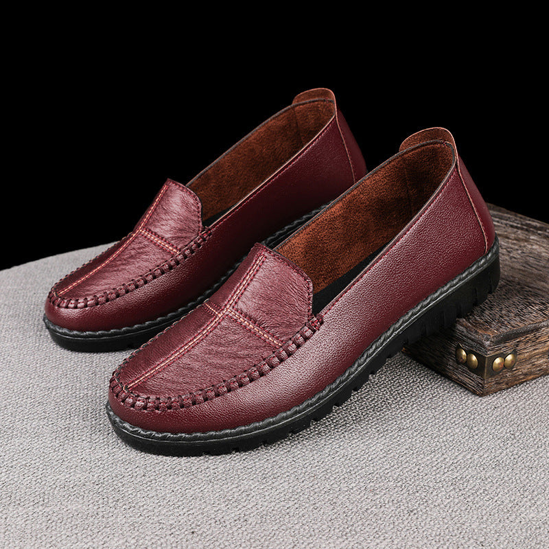 Women's Flat Casual Slip-on Leather Shoes