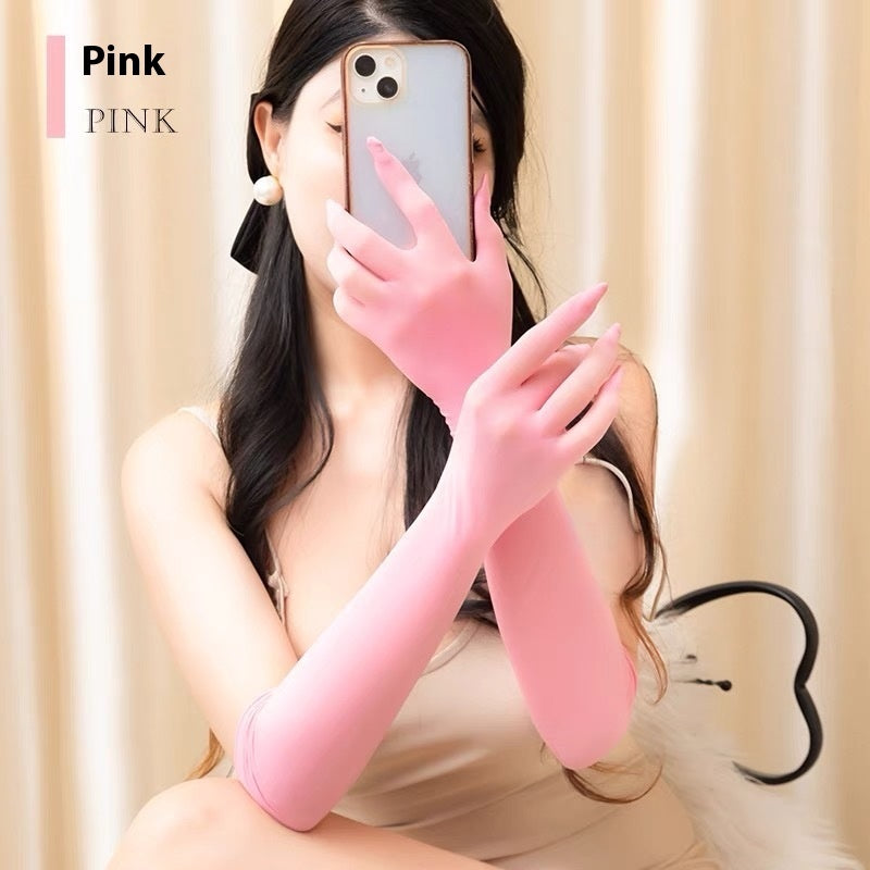 Women's Five-finger Seamless Anti-hook Silk Glove