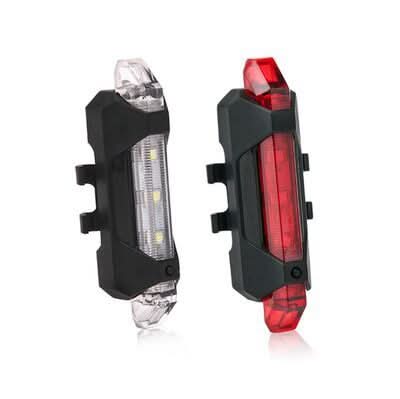 Bike Bicycle Light USB LED Rechargeable Safety Set Mountain Cycle Front Back Headlight Lamp Flashlight Bike Accessories - Eshtree