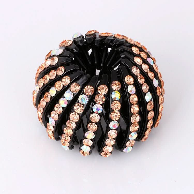 Bird's Nest Hairpin Color Rhinestone Ponytail Ball Hairpin - Eshtree