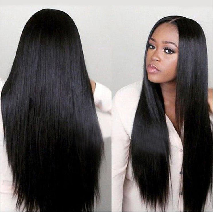 Black long straight hair wig cover - Eshtree