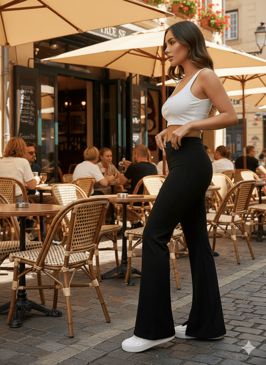 بنطلون حريمي شارلستون بتصميم أنيق وعصري - Eshtree