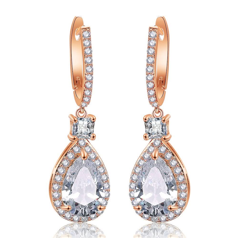 Bold Exaggerated Micro - pave Cubic Zirconia Earrings For Women - Eshtree