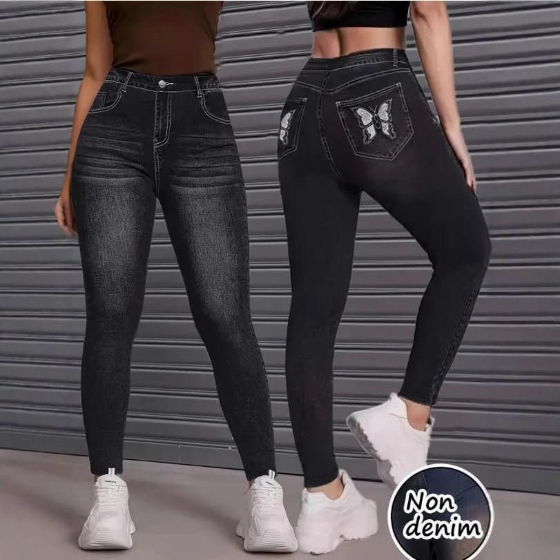 Bootcut Yoga Capri Pants With A Butt - lifting Effect Styled Like Denim Leggings - Eshtree