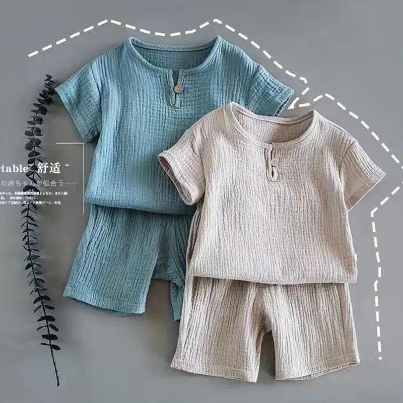 Boy And Girl Baby Short - sleeved Summer Suit - Eshtree