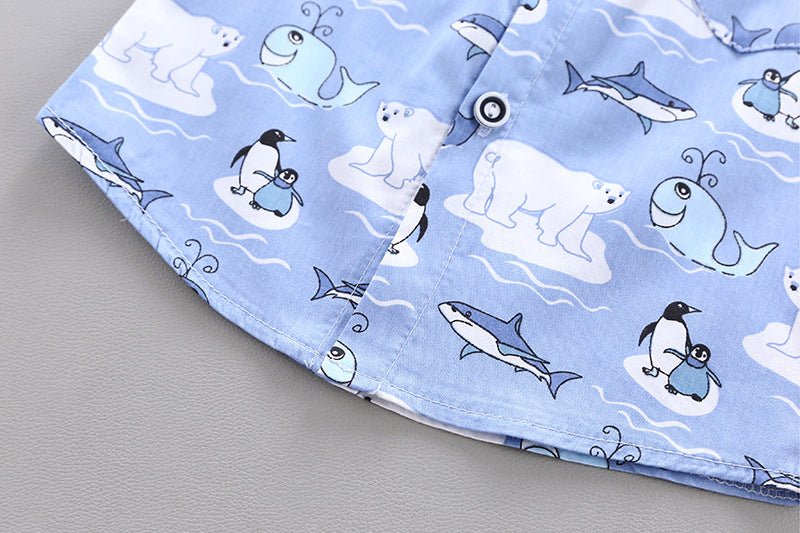 Boy baby infant child suit shirt short sleeve suit - Eshtree