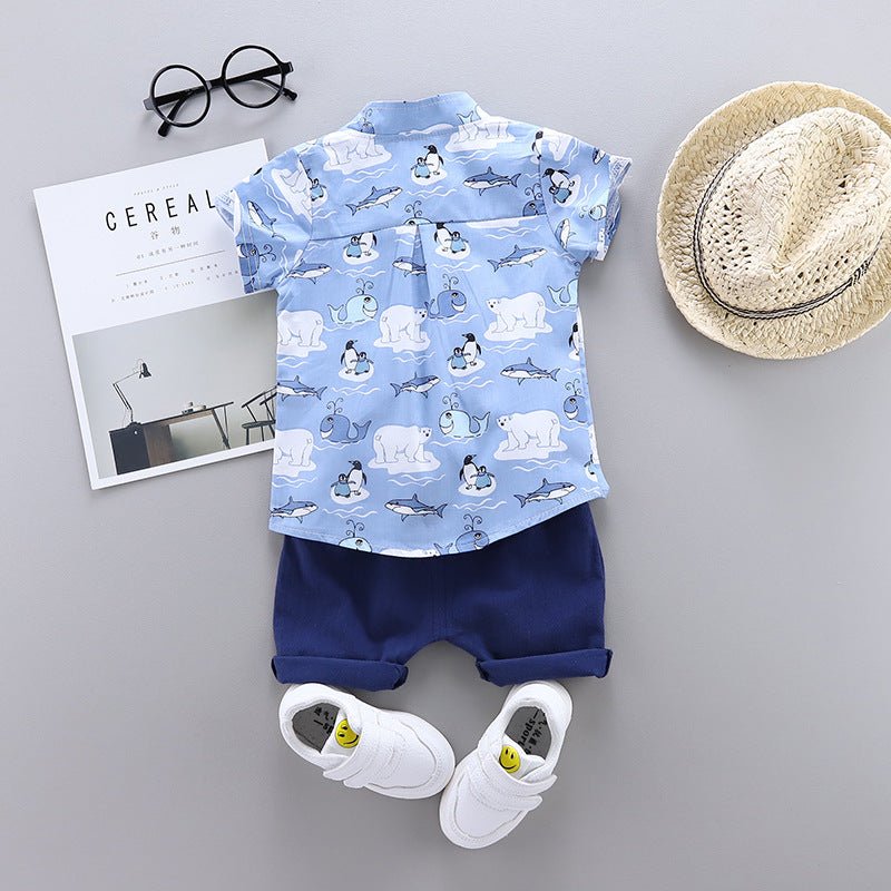 Boy baby infant child suit shirt short sleeve suit - Eshtree