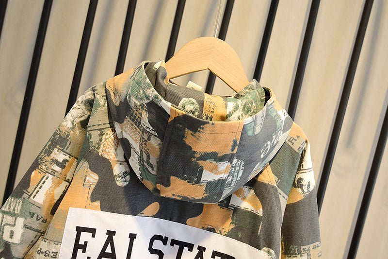 Boys' Autumn Korean Casual Hooded Camouflage Jacket - Eshtree