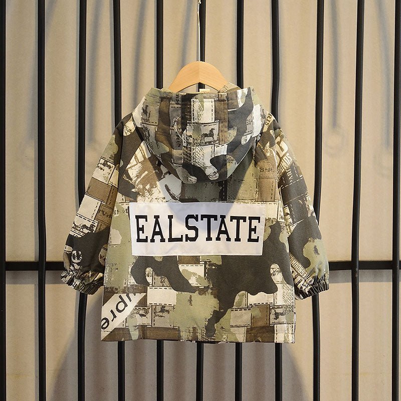 Boys' Autumn Korean Casual Hooded Camouflage Jacket - Eshtree