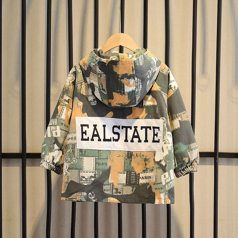 Boys' Autumn Korean Casual Hooded Camouflage Jacket - Eshtree