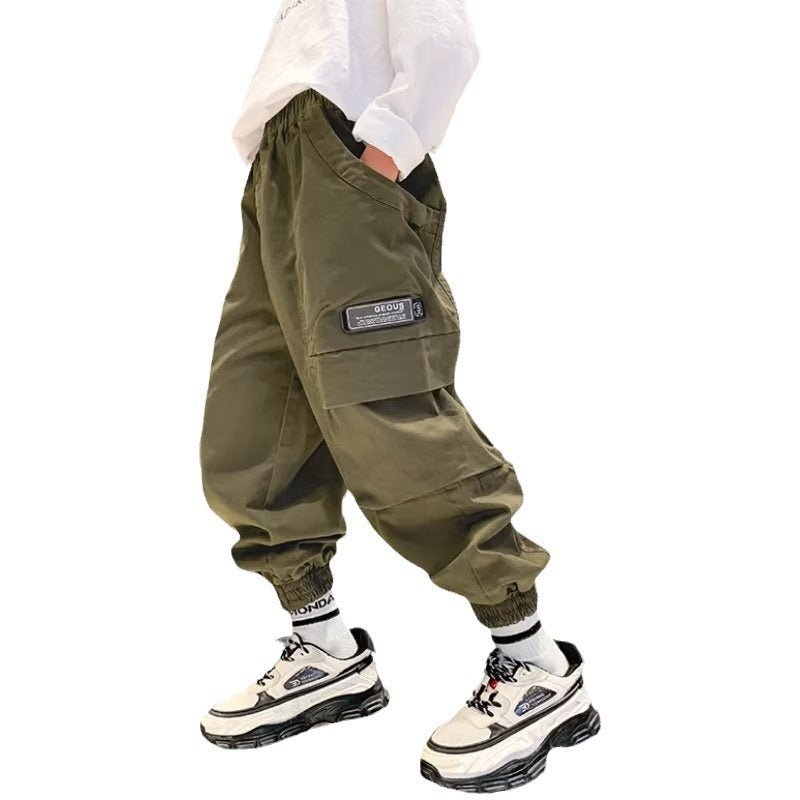 Boys Cargo Pants Spring And Autumn New Multi - pocket Trousers - Eshtree