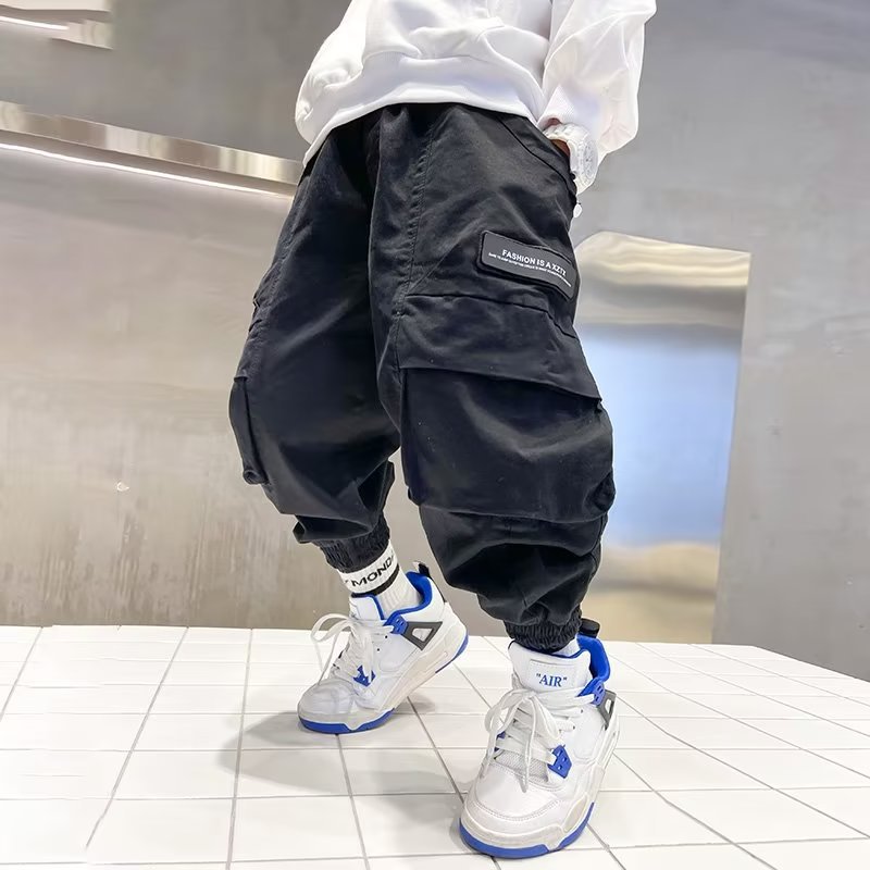 Boys Cargo Pants Spring And Autumn New Multi - pocket Trousers - Eshtree