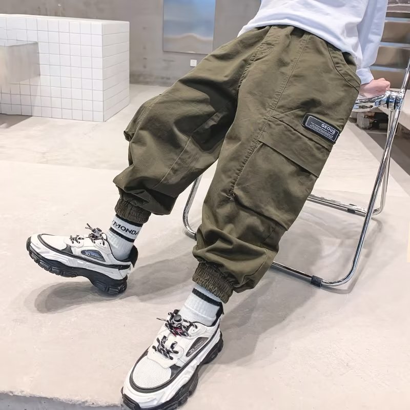 Boys Cargo Pants Spring And Autumn New Multi - pocket Trousers - Eshtree