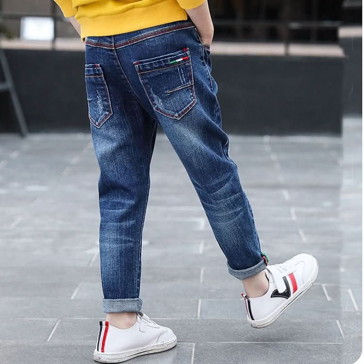 Boys' denim trousers, new style, big children's trousers, spring and autumn children's trousers - Eshtree