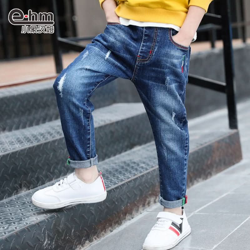 Boys' denim trousers, new style, big children's trousers, spring and autumn children's trousers - Eshtree