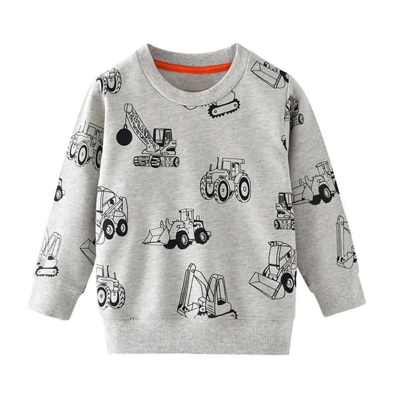 Boys Knitted Terry Cotton Long - sleeved Sweater New - Eshtree